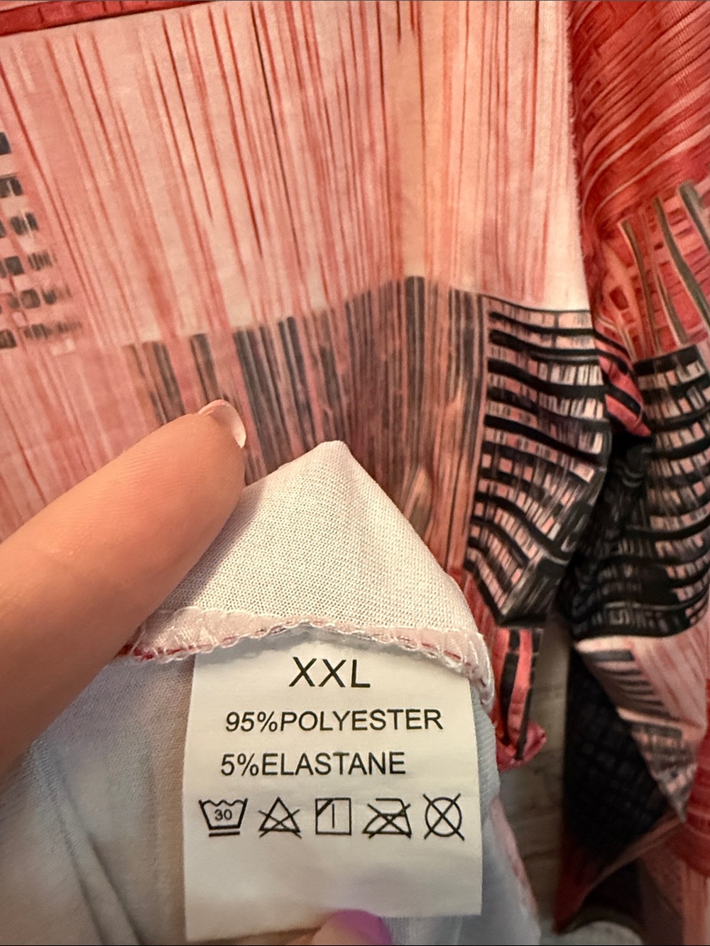Red, Pink, & Black Patchwork Stripe Long Sleeve Top - Picture 3 of 5